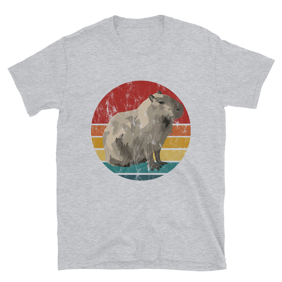Thumbnail: Capybara Sunset Short-Sleeve Unisex T-Shirt