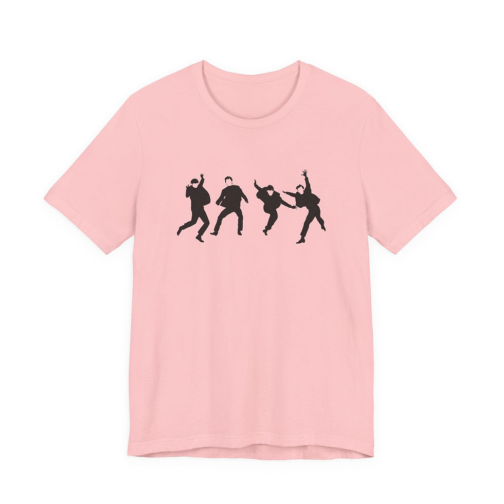 Thumbnail: Jumping Beatles Unisex Tee, Funny Retro Graphic T-Shirt