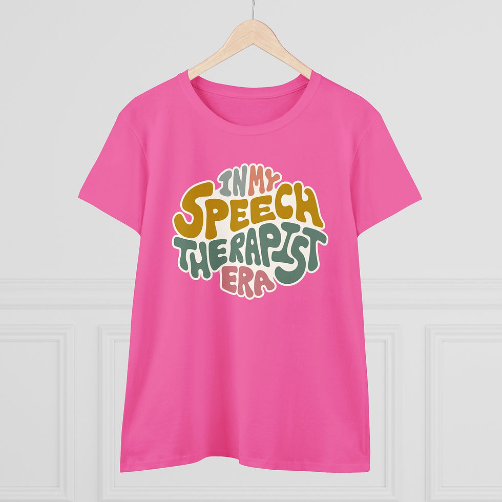 Thumbnail: In My Speech Therapist Era Word Art Women's Midweight Cotton Tee