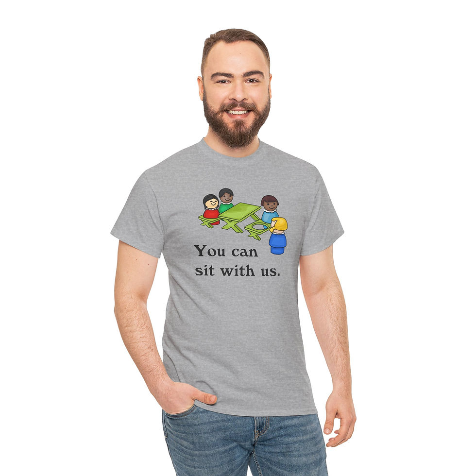 Thumbnail: Little People Welcome New Friends  Unisex Heavy Cotton Tee