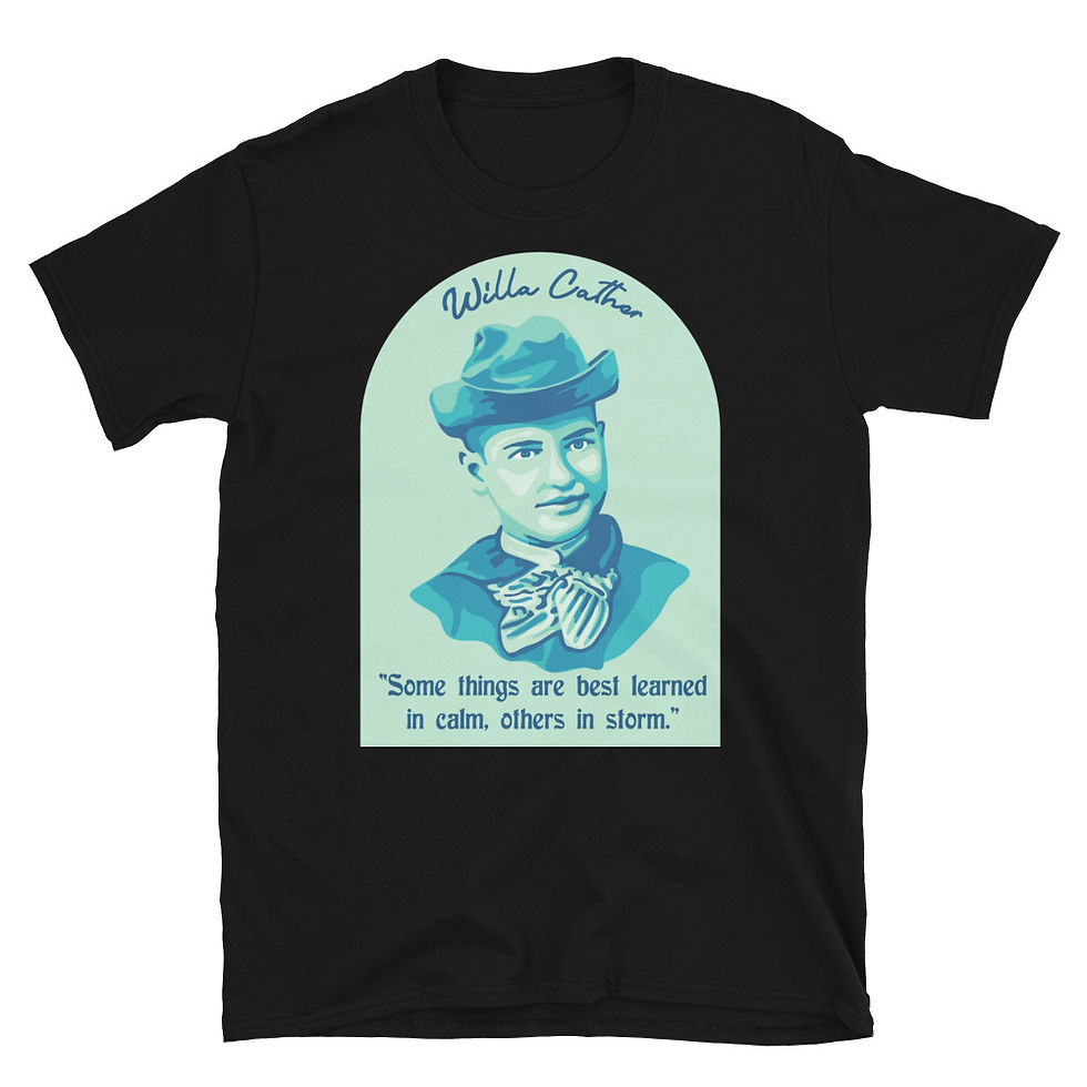Thumbnail: Willa Cather Portrait and Quote Short-Sleeve Unisex T-Shirt