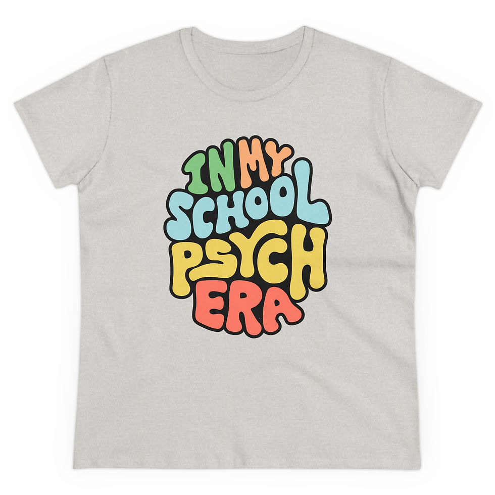 In My School Psych Era Word Art Women's Midweight Cotton Tee