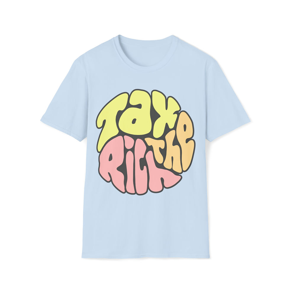 Thumbnail: Tax The Rich Groovy Word Art Unisex Softstyle T-Shirt