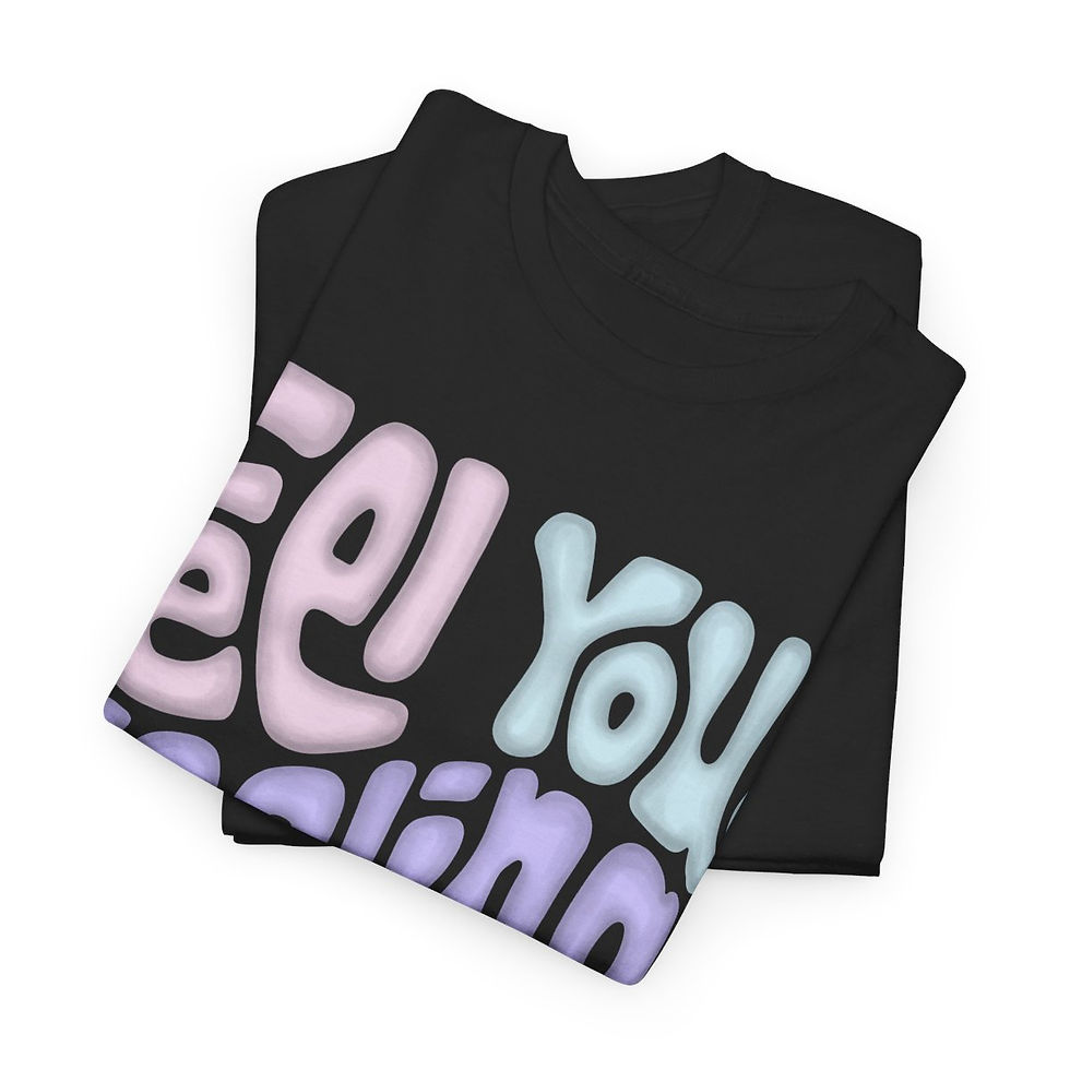 Thumbnail: Feel Your Feelings Word Art Unisex Heavy Cotton Tee