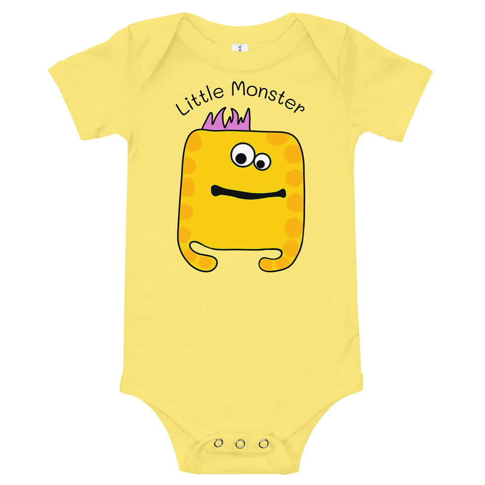Thumbnail: Little Monster Baby short sleeve one piece