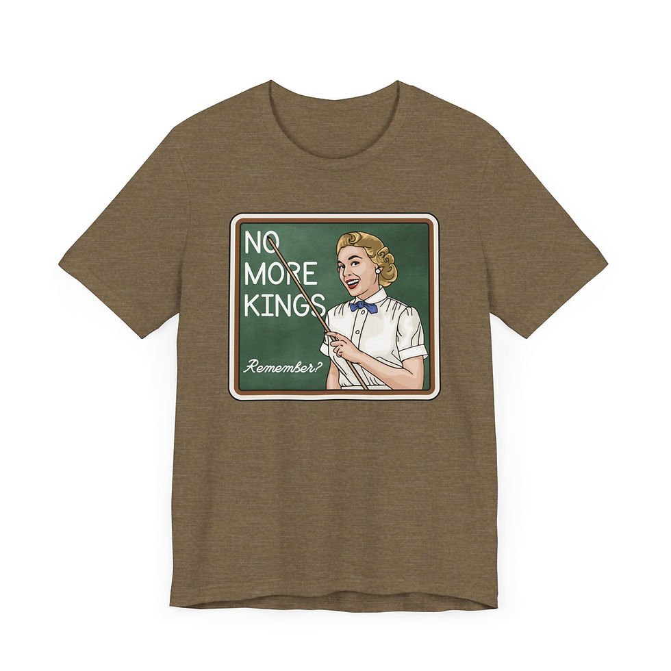 Thumbnail: No More Kings - Remember? Unisex Graphic Print T-Shirt, Retro Vintage Vibes