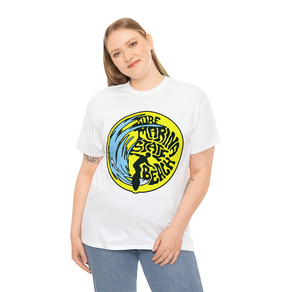Thumbnail: Surf Marina State Beach Unisex Heavy Cotton Tee