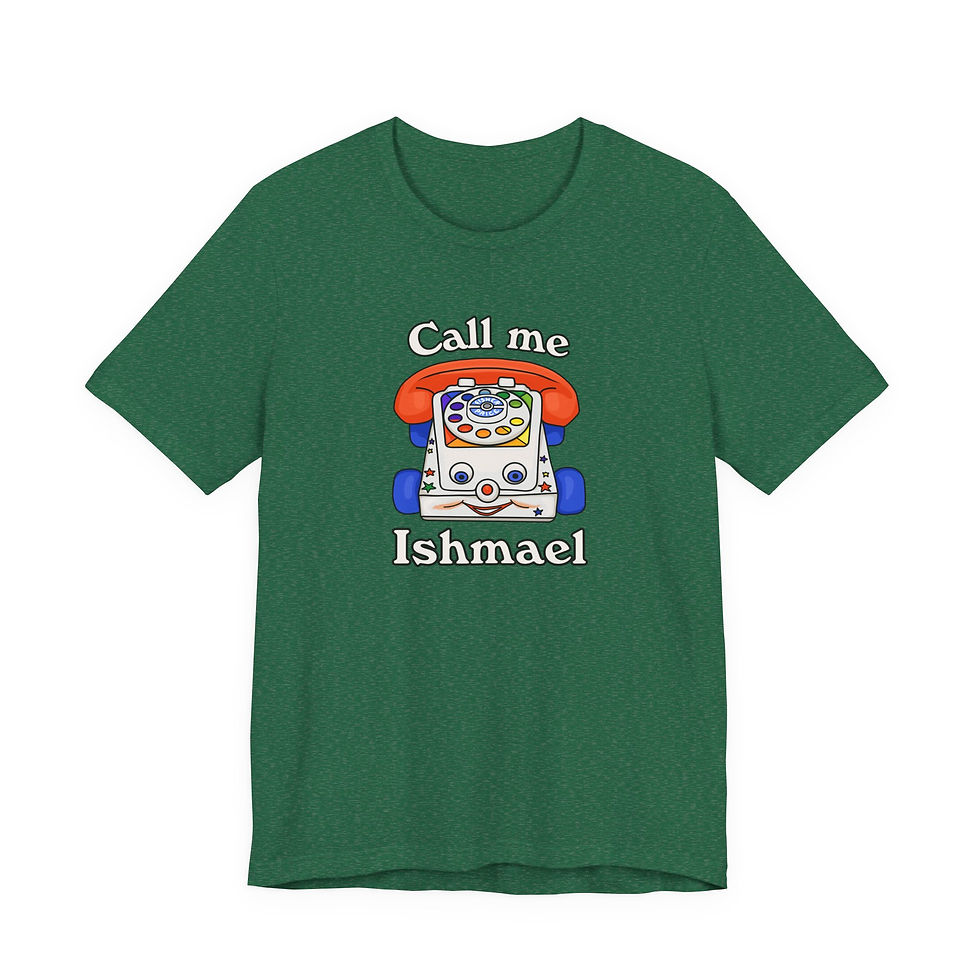 Thumbnail: Call Me Ishmael Phone, Colorful Unisex Tee, Funny Graphic T-Shirt