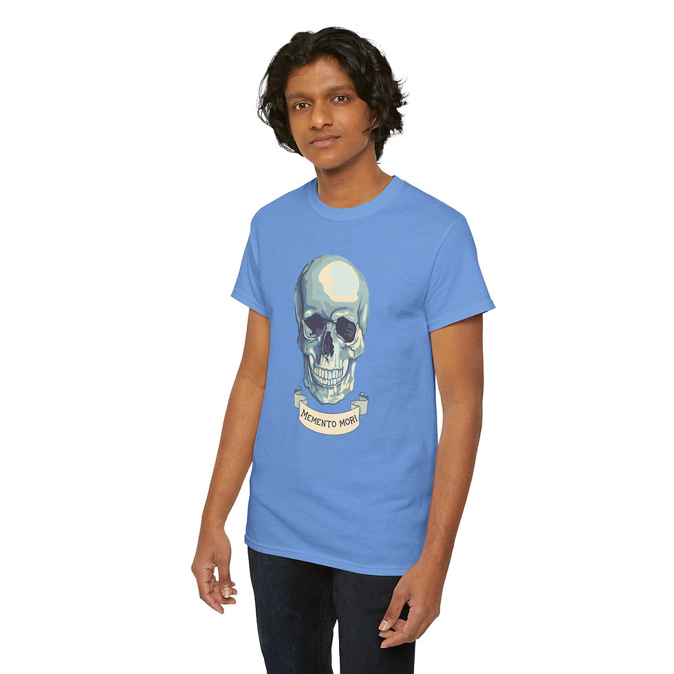 Thumbnail: Memento Mori Skull Tee — Hand-Drawn Artsy Skull T-Shirt