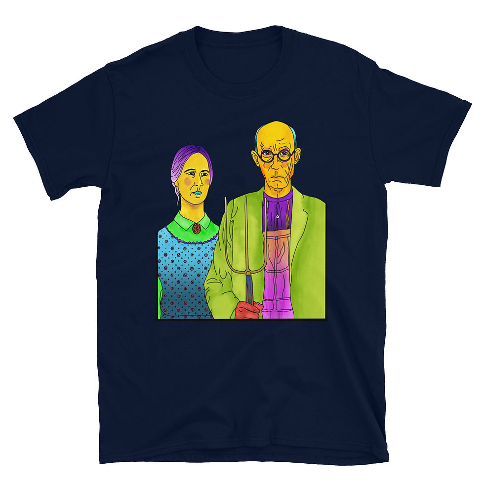 Thumbnail: American Gothic - Groovy Style - Short-Sleeve Unisex T-Shirt