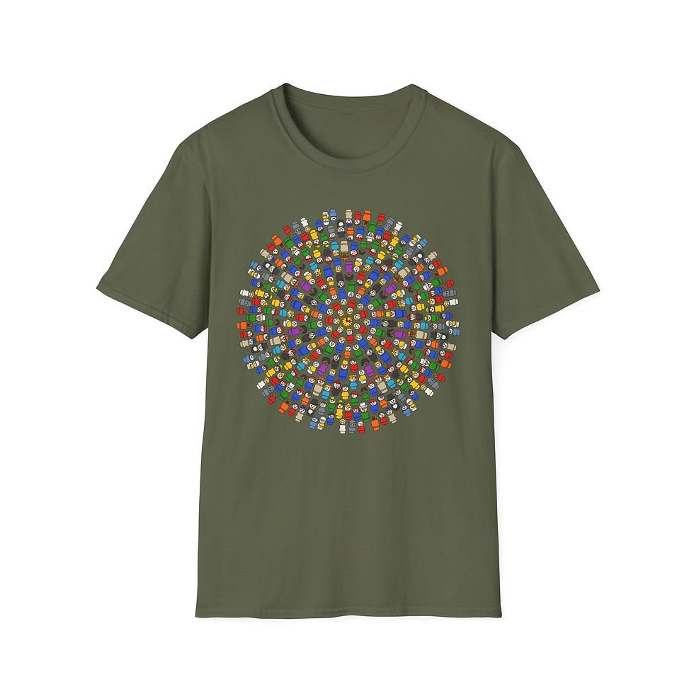 Thumbnail: Little People Mandala Unisex Softstyle T-Shirt