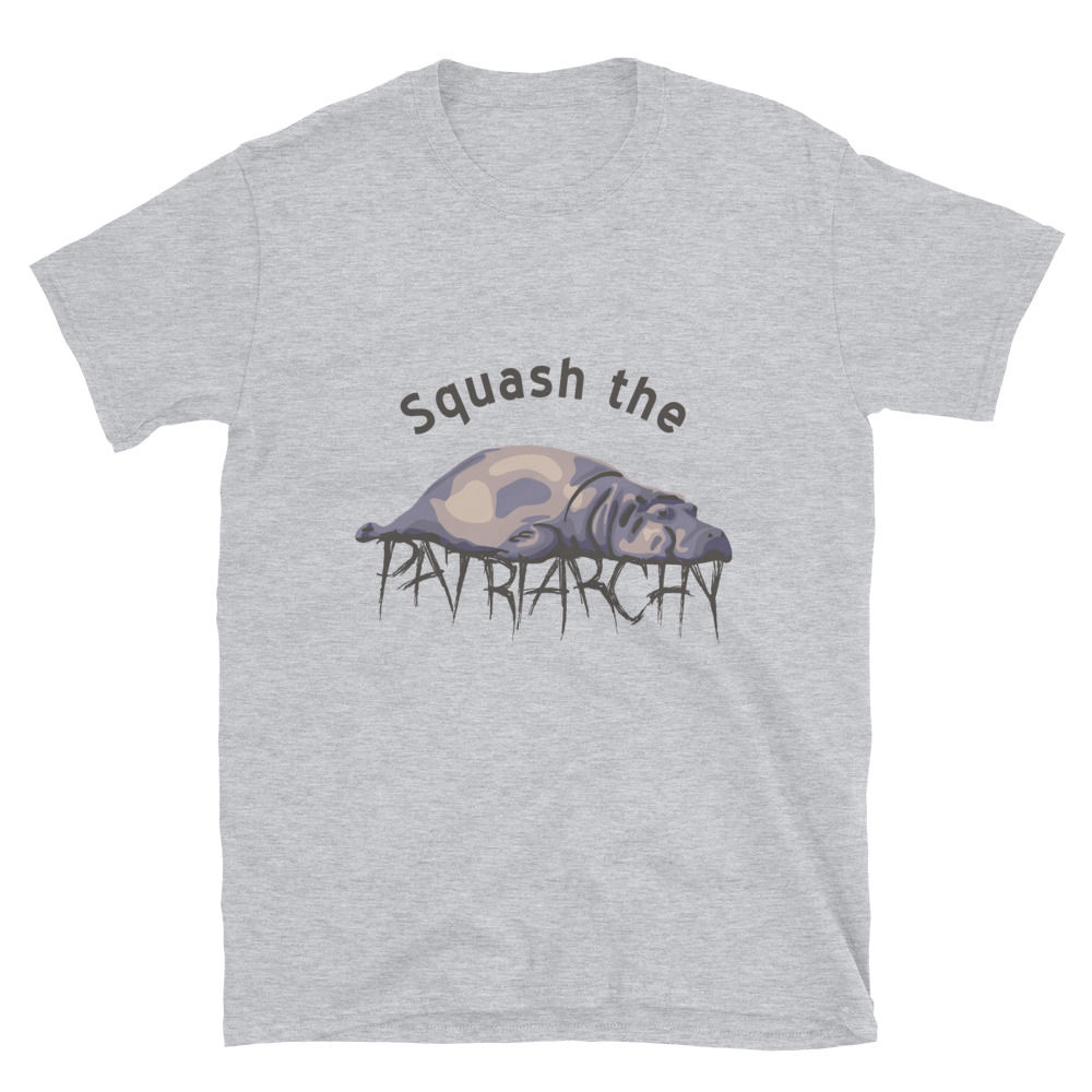 Squash the Patriarchy Hippo Short-Sleeve Unisex T-Shirt