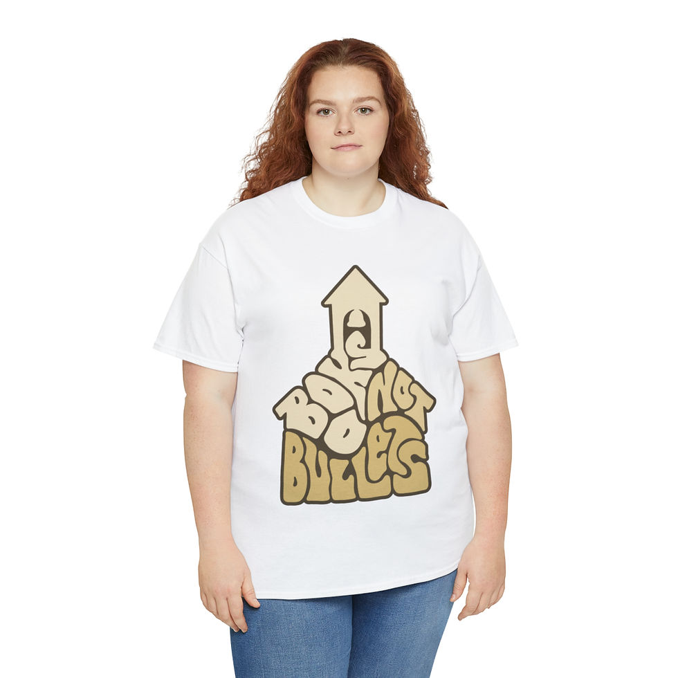 Thumbnail: Books Not Bullets Word Art Unisex Heavy Cotton Tee