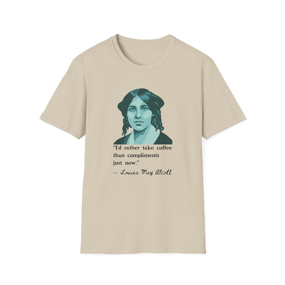 Thumbnail: Louisa May Alcott Portrait T-Shirt — Literary Quote Tee