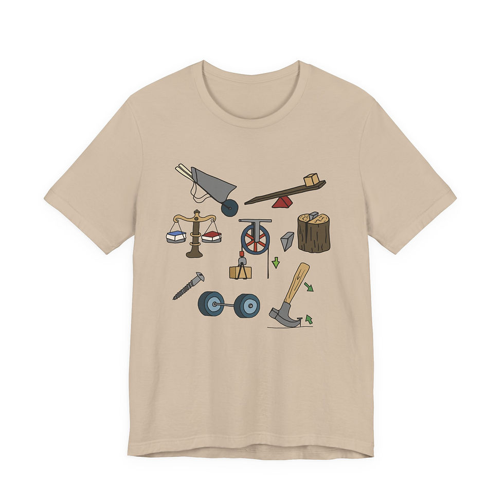 Thumbnail: Simple Machines Unisex Tee, Simple Silhouette Retro Graphic T-Shirt