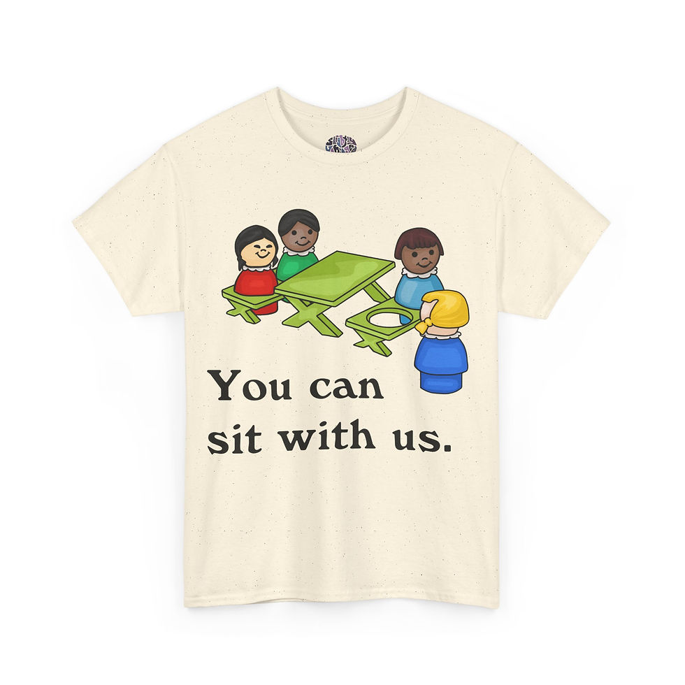 Little People Welcome New Friends  Unisex Heavy Cotton Tee
