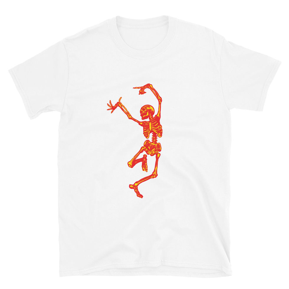 Thumbnail: Dancing Fire SkeletonShort - Sleeve Unisex T-Shirt
