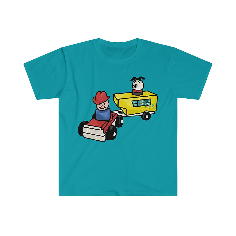 Thumbnail: On The Road With Lucky Unisex Softstyle T-Shirt