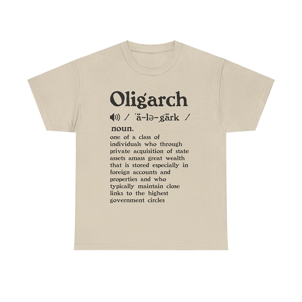 Thumbnail: The Definition of Oligarch Unisex Heavy Cotton Tee