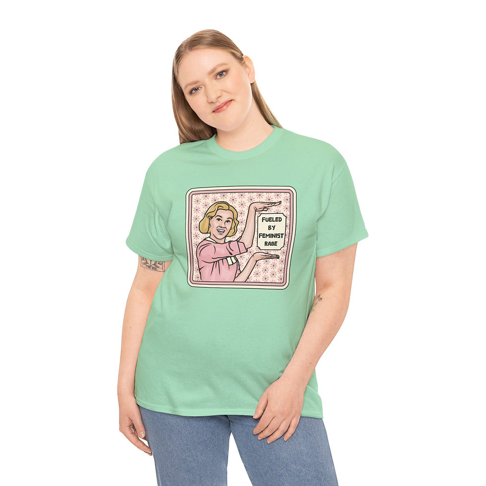 Thumbnail: Fueled by Feminist Rage Unisex Heavy Cotton Tee