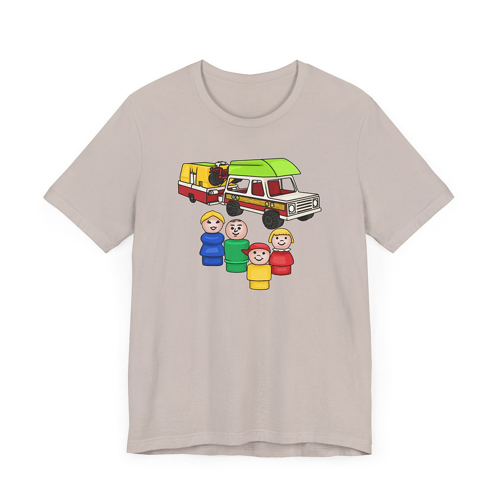 Thumbnail: Little People Family Camping Unisex Jersey Short Sleeve Tee