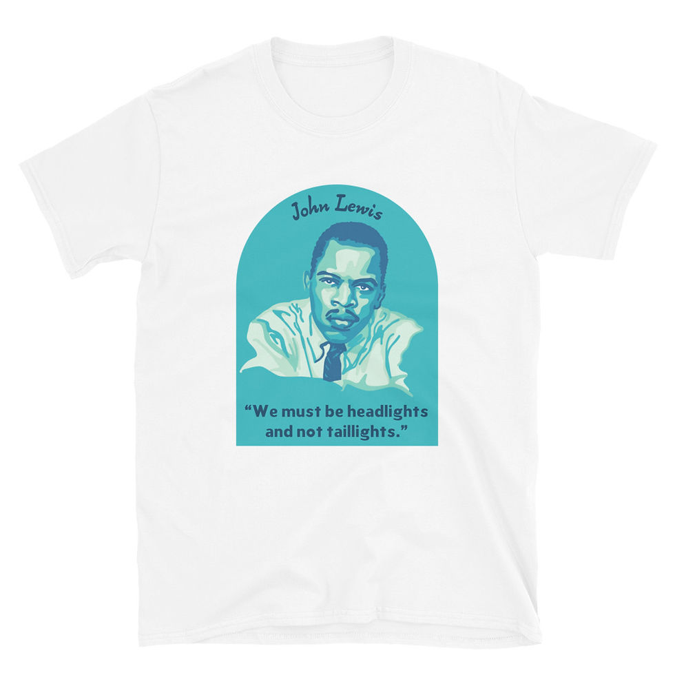 Thumbnail: John Lewis Portrait and Quote Short-Sleeve Unisex T-Shirt