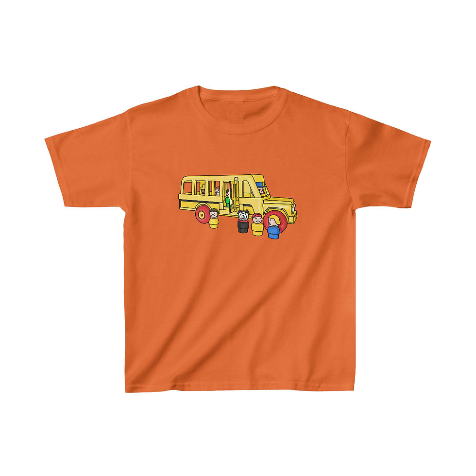 Thumbnail: Fisher Price Little Kids and School Bus Kids Heavy Cotton™ Tee