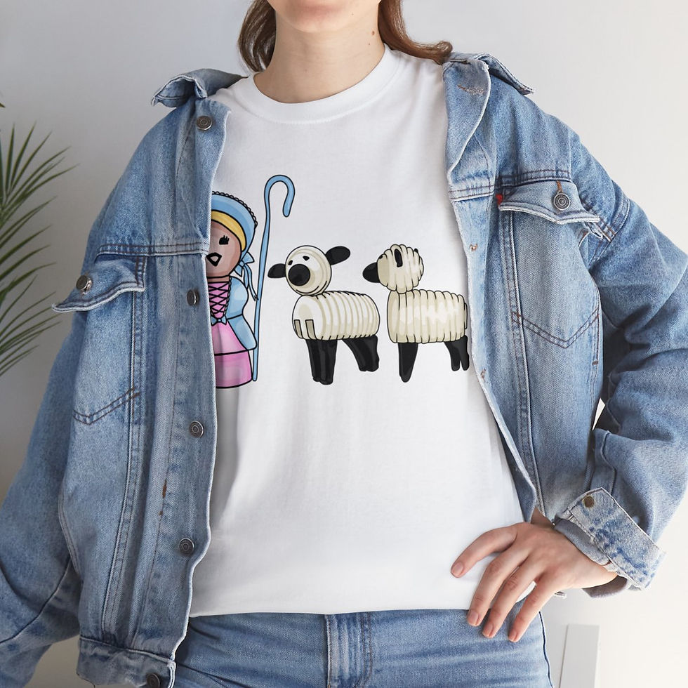Thumbnail: Little Bo Peep and Her Little Sheep - Unisex Heavy Cotton Tee