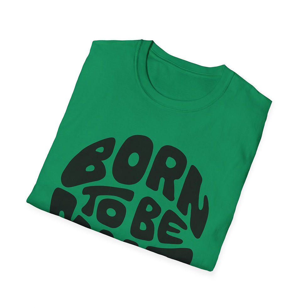 Thumbnail: Born To Be Mild Word Art Unisex Softstyle T-Shirt
