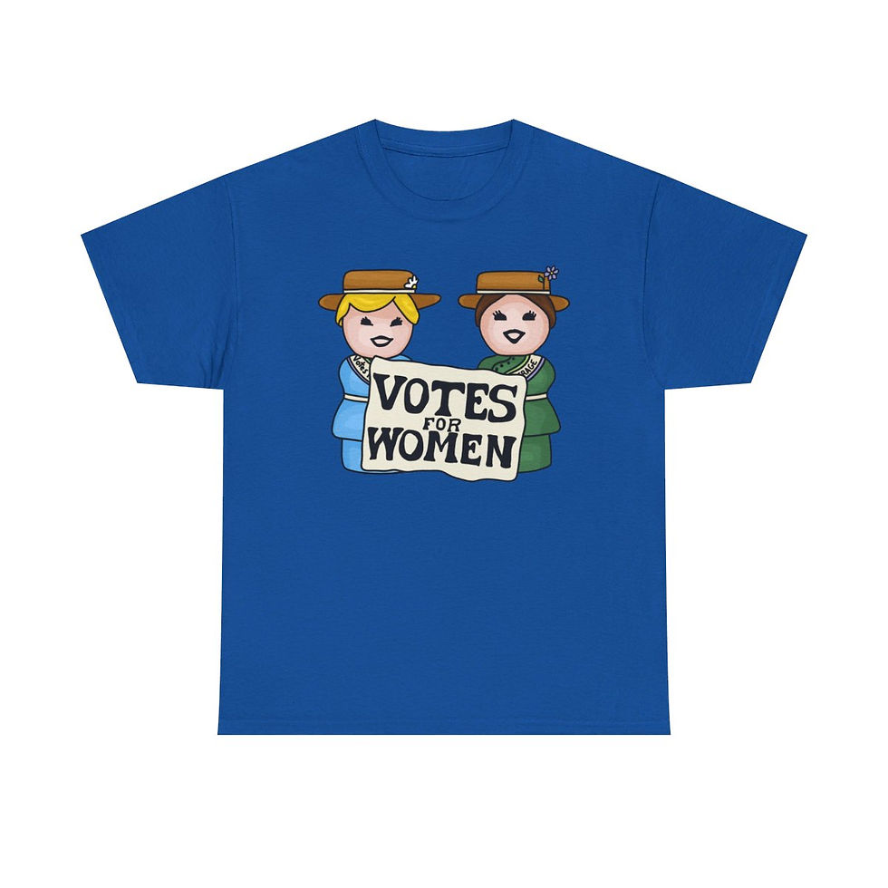 Thumbnail: Votes for Women - Little Suffragists Unisex Heavy Cotton Tee