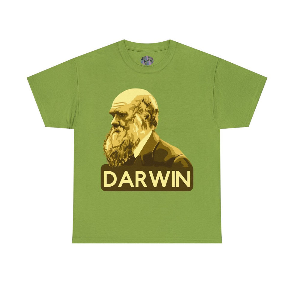 Thumbnail: Charles Darwin Portrait - Unisex Heavy Cotton Tee