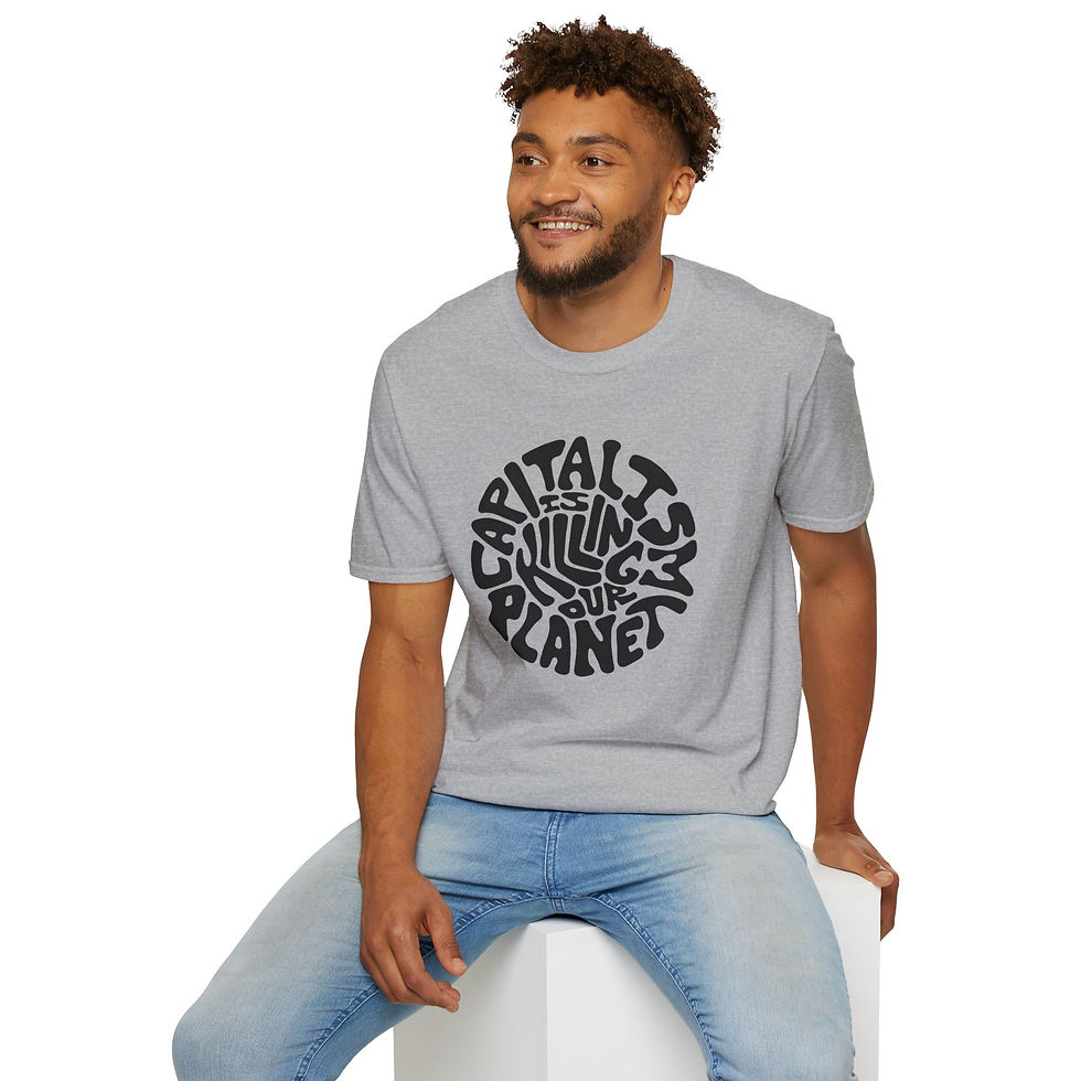 Thumbnail: Capitalism Is Killing Our Planet Word Art Unisex Softstyle T-Shirt