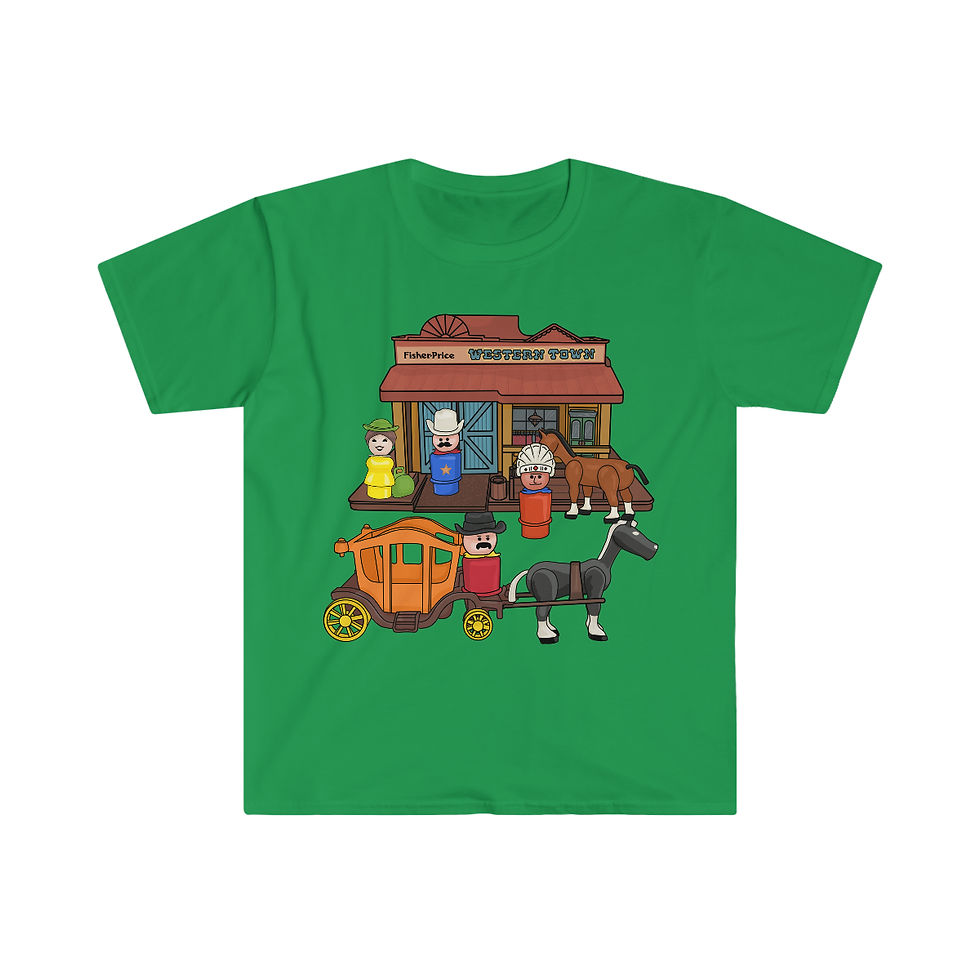 Thumbnail: Fisher Price Little People Western Town Unisex Softstyle T-Shirt