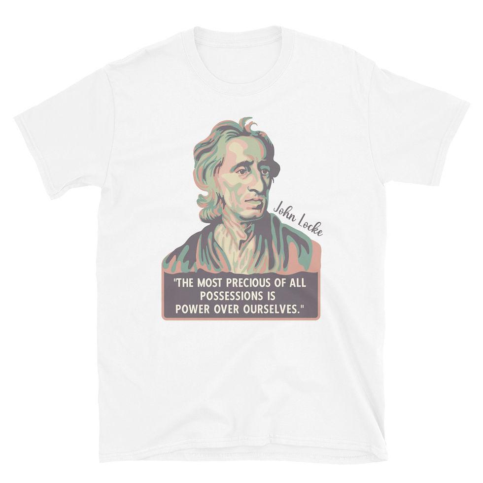 Thumbnail: John Locke Portrait and Quote Short-Sleeve Unisex T-Shirt