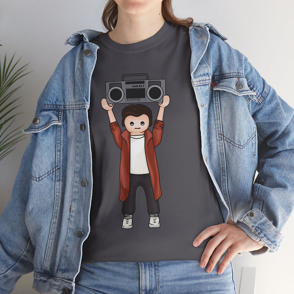 Thumbnail: Lloyd Dobler's Iconic Romantic Gesture Unisex Heavy Cotton Tee
