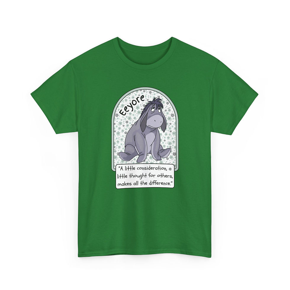 Thumbnail: Eeyore Drawing with Quote T-Shirt | Cute Sad Donkey Illustration