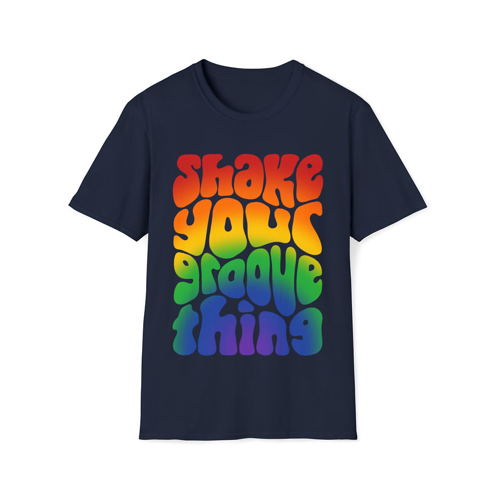 Thumbnail: Shake Your Groove Thing Retro Word Art Unisex Softstyle T-Shirt