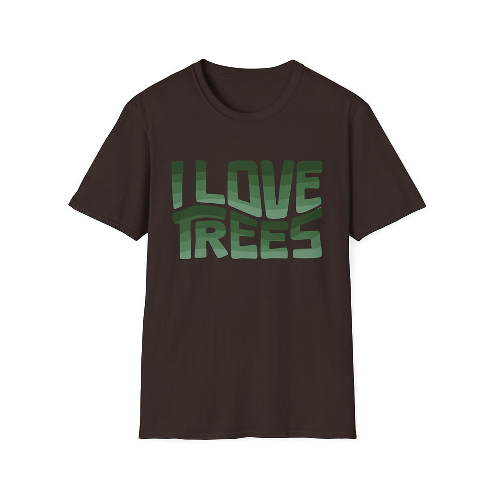 Thumbnail: I Love Trees T-Shirt — Tree Silhouette Word Art Tee