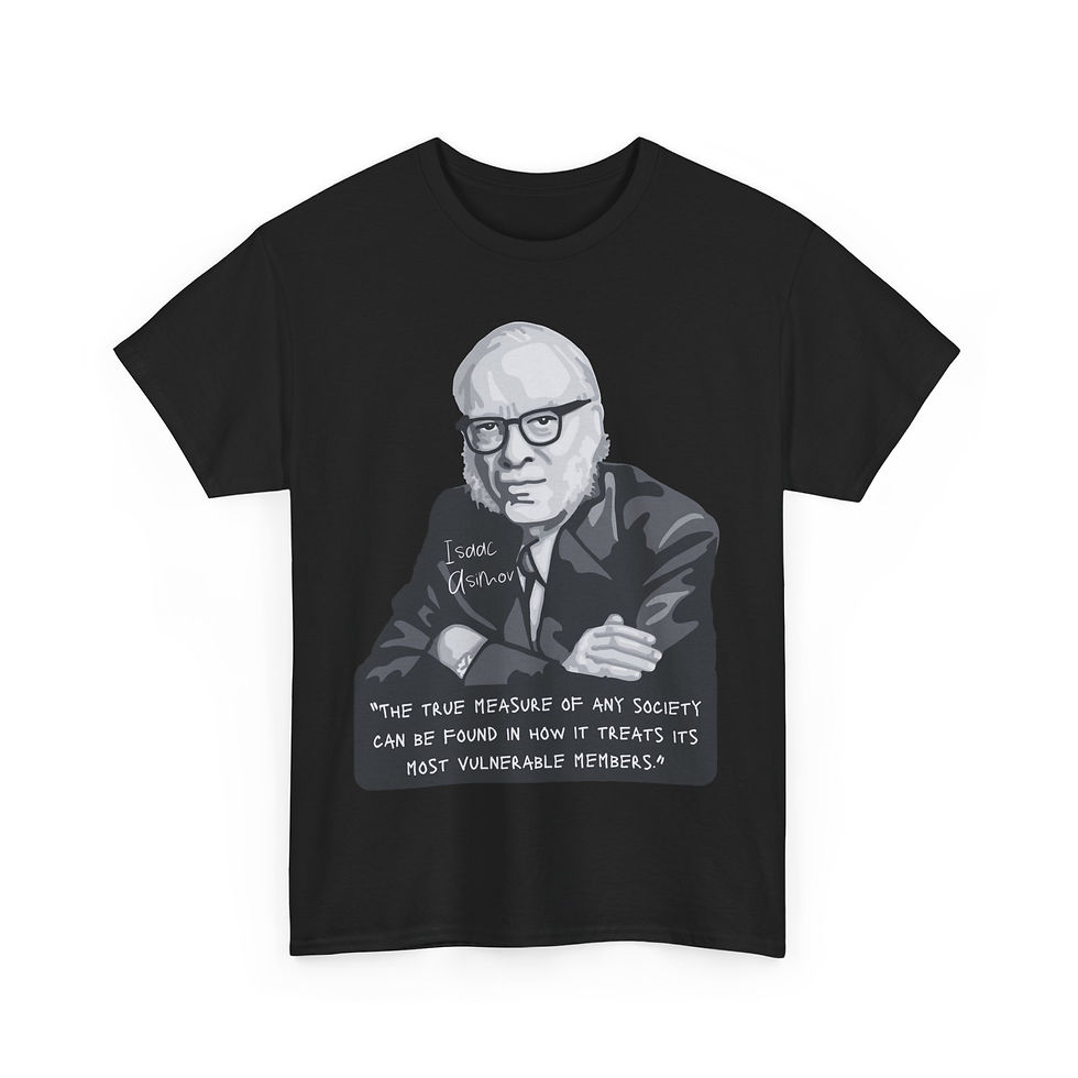 Thumbnail: Isaac Asimov Portrait and quote Unisex Heavy Cotton Tee