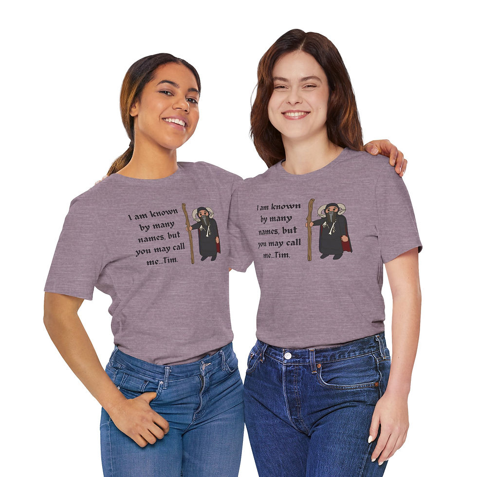Thumbnail: Holy Grail Toy Tim the Enchanter Unisex Graphic Print T-Shirt Retro Vintage Toys