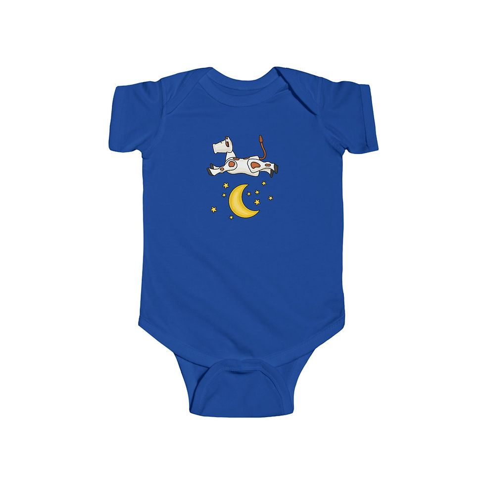 Thumbnail: Cow Jumping Over The Moon Baby Bodysuit - Adorable Infant Clothing for Newborns