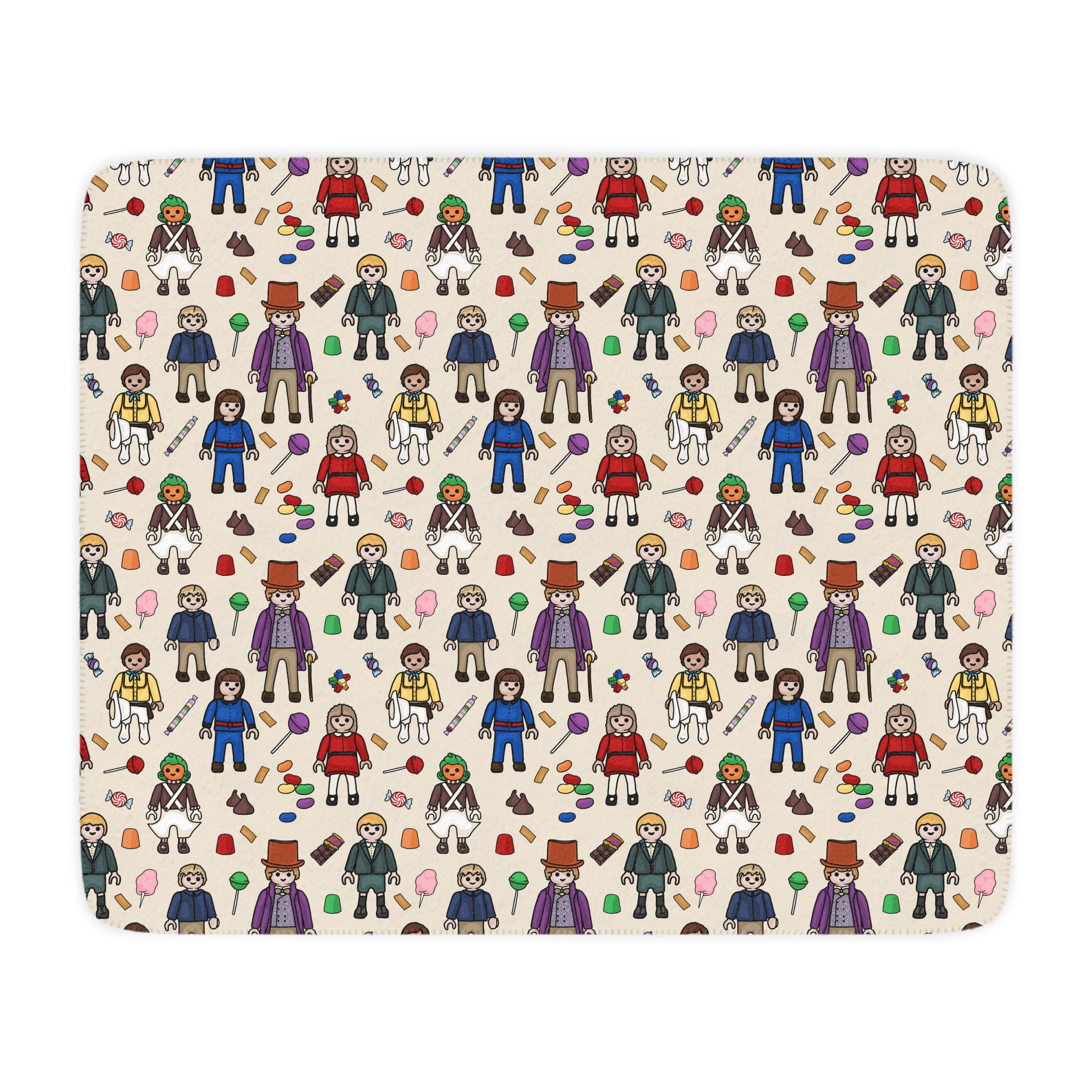 The Candy Man and Kids Tan Sherpa Blanket Throw Cozy Fleece Sherpa Throw Blanket