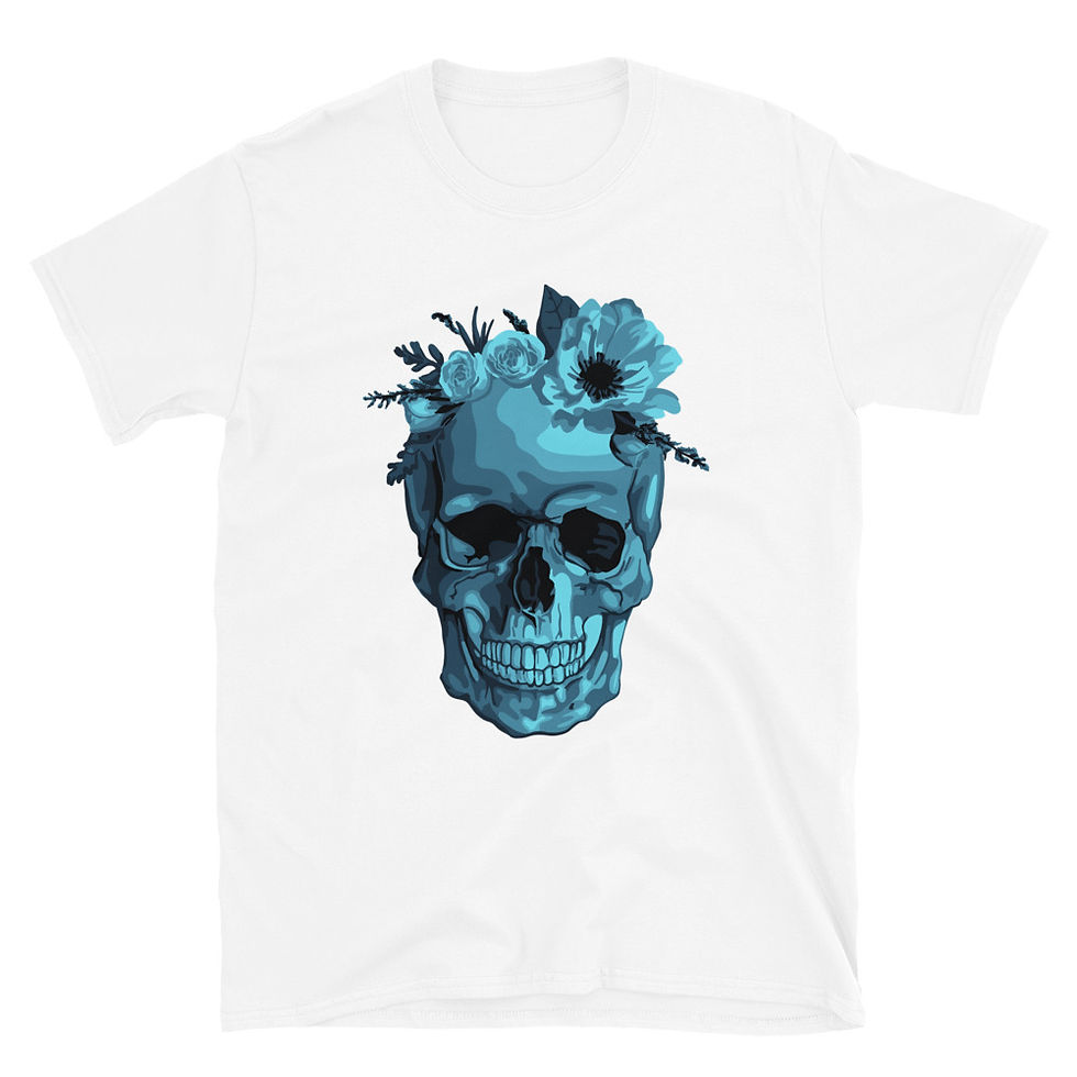 Thumbnail: Skull With Flower Crown - Short-Sleeve Unisex T-Shirt