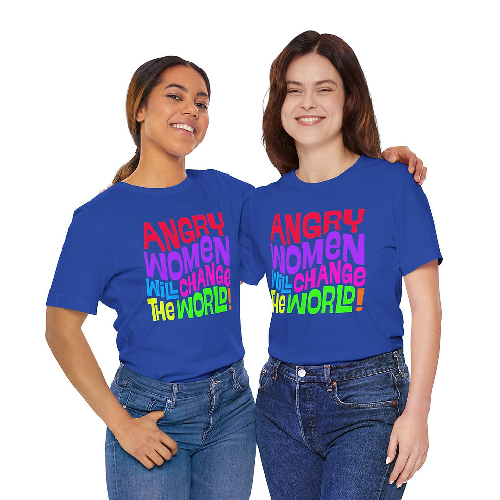 Thumbnail: Angry Women Word Art Unisex Graphic Print T-Shirt