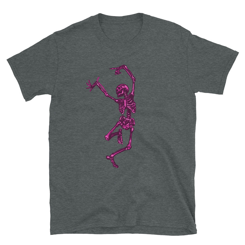 Thumbnail: Dancing Pink Skeleton - Short-Sleeve Unisex T-Shirt