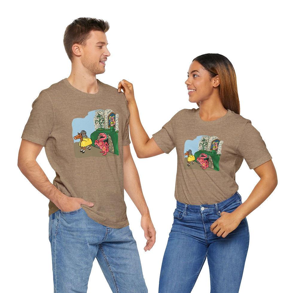 Thumbnail: Dragon and Knight T-Shirt - Classic Royal Family and Castle Playset 