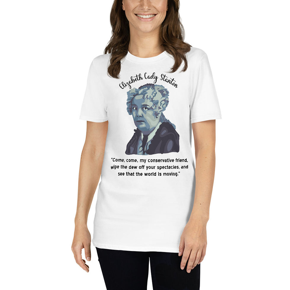 Thumbnail: Elizabeth Cady Stanton Portrait and Quote Short-Sleeve Unisex T-Shirt