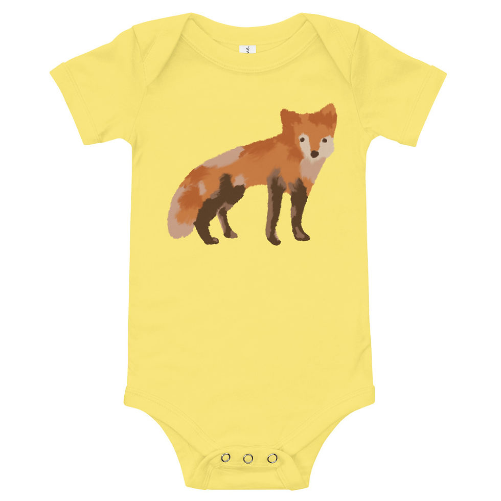 Thumbnail: Fox Paintting Baby short sleeve one piece