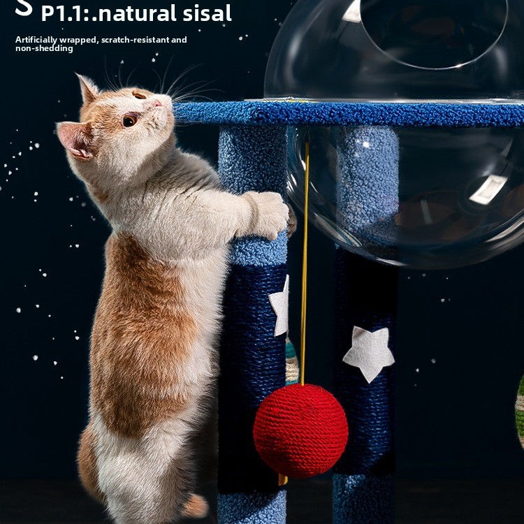 Thumbnail: Vertical Sisal Cat Climbing Frame with Scratching Post and Nest