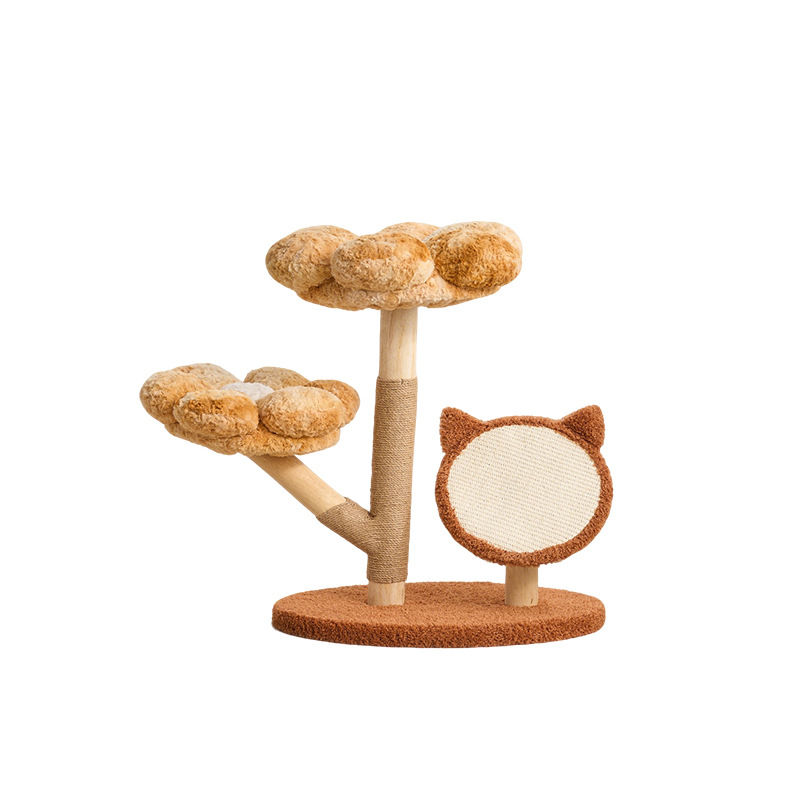 Thumbnail: Solid Wood Cat Climbing Tree with Scratching Board